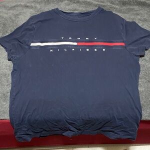 Tommy Hilfiger Men's Tee in Navy with Red and White Accents